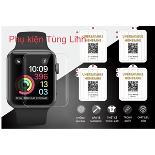(TẶNG GIẤY LAU) Miếng dán dẻo ppf chống xước cho apple watch seri 1/2/3/4 size 38/40/42/44 chống vỡ, chống va đập