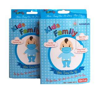 SỈ 50 HỘP Khẩu trang em bé KISS FAMILY Khánh An XAN size M (size M dành cho em bé) hộp/10 cái