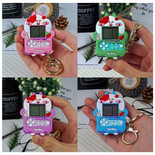 MÁY CHƠI GAME MINI KÈM MÓC KHOÁ CÓ CHUÔNG HÌNH BÒ SUWX CUTE CỰC THÚ VỊ