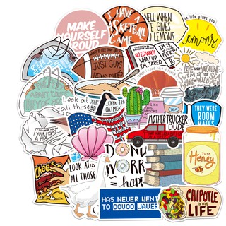 Combo 50 Sticker Decal Nhám không thấm nước size lớn dán Nón BH, laptop, vali, xe, tập vở... MÃ ST2094