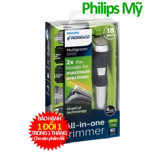 Tông đơ Philips Norelco Multigroom 5000 đa năng, giúp cắt tỉa râu, tóc, lông mũi, lông cơ thể