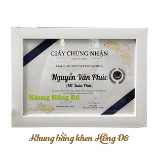 Khung Bằng Khen A4, Khung Ảnh, mẫu trắng trơn  MẶT KÍNH (HỎA TỐC, CÓ VAT)