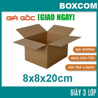 [HCM] - Size 8x8x20 Thùng Carton, hộp carton đóng hàng
