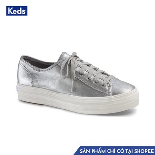 Giày Keds Nữ - Triple Kick Metalic Suede Silver - KD057304