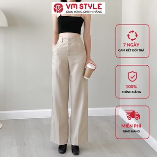 Quần nữ suông dài ống rộng basic VMSTYLE lưng cao phong cách công sở trẻ trung - 22QTR01CT2501