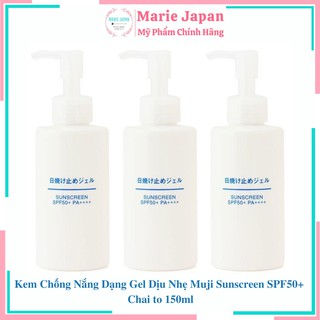 Kem Chống Nắng Muji Dạng Gel Nhẹ Dịu Da Nhạy Cảm Sunscreen SPF50+ Nhật Bản - Chai 150g