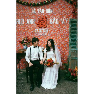 GIẤY ĐỎ HỌA TIẾT VINTAGE/ RỒNG PHỤNG – TRANG TRÍ CƯỚI HỎI &amp; LỄ TẾT