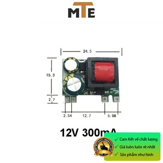 Mạch nguồn siêu mini 220V - 12v 300mA 1 hàng chân - Module nguồn hạ áp cực nhỏ gọn thích hợp cho các dự án IOT