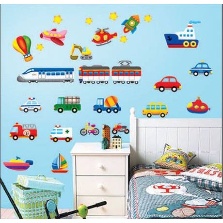 decal dán tường xe lửa