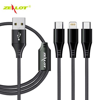 Dây cáp sạc nhanh USB loại C 3 trong 1 cho Apple Android Type-C