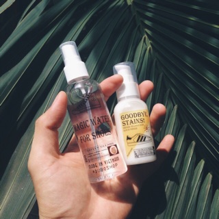 Combo 2 sản phẩm vệ sinh giày dép (nước lau giày Magic Water + tẩy ố vàng Goodbye Stains)