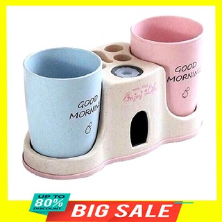 Bộ Nhả Kem Đánh Răng Lúa Mạch 2 Cốc (Tằng Kèm 2 Cốc 350ml)