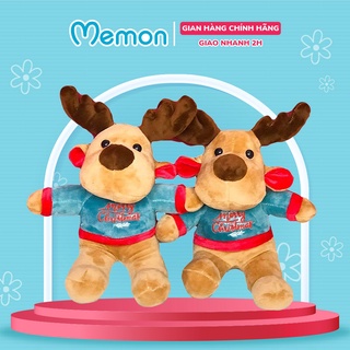 Gấu Bông Giáng Sinh Tuần Lộc Áo Memon Cao Cấp. Món quà Noel Tuyệt Vời.