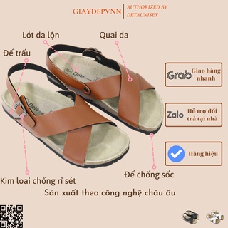 Giày Nam Nữ Quai Chéo Birkens Đế Trấu Quai Hậu Màu Trắng Đen - SATA23 HÀNG FULLBOX