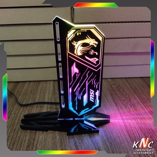 Giá Đỡ VGA Họa Tiết MSI, Đỡ Dạng Đứng Led ARGB Đồng Bộ Hub Coolmoon, Sync Mainboard