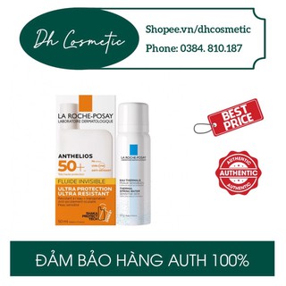SET KEM CHỐNG NẮNG LA ROCHE POSAY ANTHELIOS FLUIDE INVISIBLE ( SHAKA ) SPF 50 + 50ML KÈM XỊT KHOÁNG