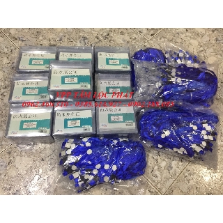 500 Bộ Thẻ đeo nhân viên 208 (NGANG) và Dây đeo thẻ lụa móc nhựa (LOẠI 1)