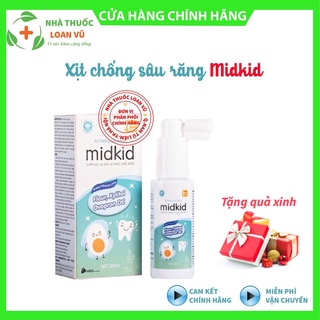 (Tặng quà xinh) Xịt chống sâu răng Midkid - Ngừa sâu răng, hôi miệng, ố vàng răng cho bé (Lọ 30ml)