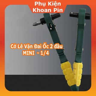 Cờ Lê Vặn Đai Ốc MINI 2 đầu tay cầm nhựa xanh