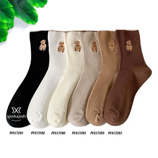 Tất gấu cao cổ xinh xắn dễ thương, Set 6 đôi co giãn, kiểu dáng Hàn Quốc - Xinh Xinh Accessories
