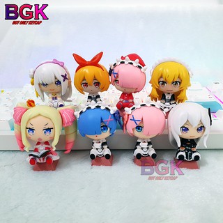Keycap lẻ hình Nhân Vật  Rem and Ram Anime RE:ZERO Chibi siêu dễ thương
