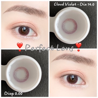 Lens Mắt , Kính Áp Tròng Không Độ , CLOUD VIOLET , DIA 14.0 ,Dành Cho Mắt Khô Yếu Giá Sale