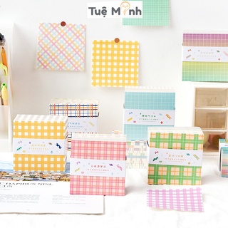 Tập 400 tờ giấy Note ghi chú hình Caro - Giấy trang trí Bullet journal, album, thiệp