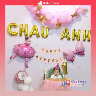 [Mã LIFE1003ALL giảm 10% đơn 50K] Bóng theo tên - Phụ kiện Trang trí sinh nhật - Trang trí thôi nôi cho bé