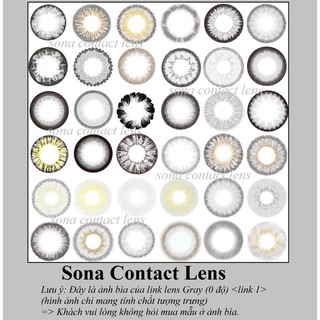 [link1] TỔNG HỢP Lens (0 độ) Xám Gray Sona Hàn Quốc (kính áp tròng màu xám Sona Hàn Quốc)