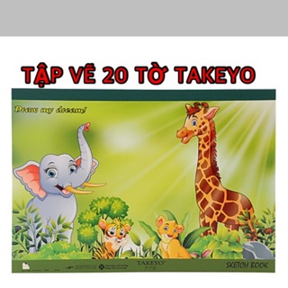 TẬP VẼ 20 TỜ TAKEYO ĐỦ SIZE