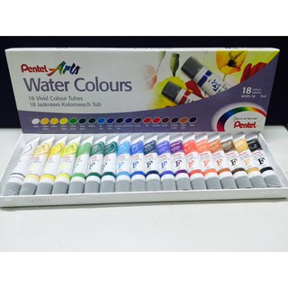 MÀU NƯỚC PENTEL DẠNG TUÝP BỘ 18 MÀU WFRS-18