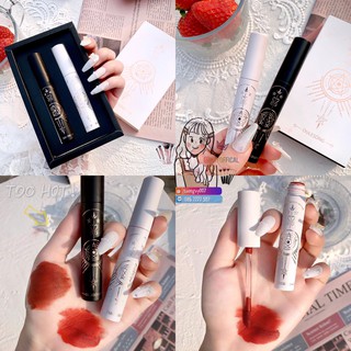 Set 2 cây son kem ( 1 đen + 1 trắng ) OULESONG fullbox hình phiên bản mặt trăng