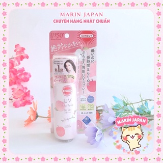 (Sale) Xịt chống nắng dạng xịt với độ chống nắng cao SPF50 PA++++ hương đào tiên Suncut Kose Nhật Bản