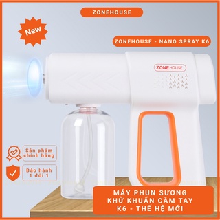 [GIÁ SỈ] Máy Phun Xịt Khử Khuẩn Cầm Tay ZONEHOUSE Mẫu Mới K6 Gọn Nhẹ, Khử Trùng Công Nghệ Tia UV Nano Cực Tím [ZONESHOP]