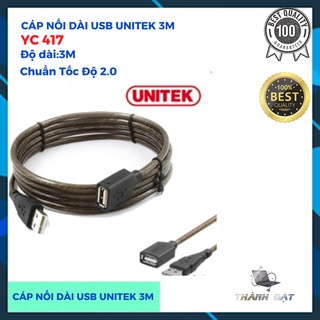 Cáp USB nối dài Unitek 3m YC417, Chuẩn 2.0