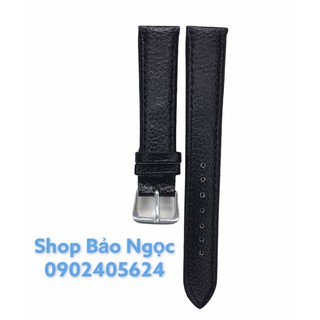 GIÁ ĐỘC NHẤT Dây da đồng hồ nam nữ màu đen vân các size 8-10-12-14-16-18-20-22 (MĐV)