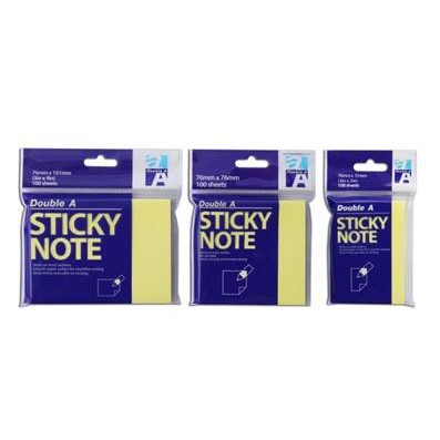 Giấy Note Double A [Sticky Note] Màu Vàng