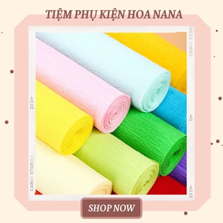 [Cuộn 50cm*2.5m] Giấy Nhún Giấy Nhăn, Gói Hoa - Làm Hoa, Hàng Loại 1, Chất Đẹp, Dày Dặn
