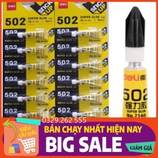 (FreeShip) Keo dán đa năng 502 deli dính siêu chắc