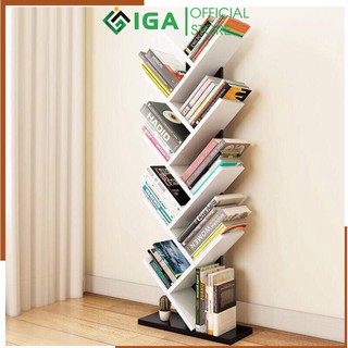 Kệ sách gỗ đề sàn kệ sách hình cây phù hợp với bàn làm việc - GP03