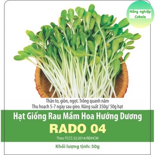 Hạt Giống Mầm Hướng Dương (RD04) Giòn Ngọt 20gr
