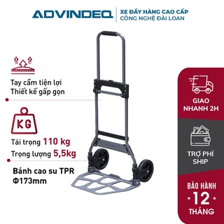 Xe đẩy hàng 2 bánh chở 110kg rút gọn nhập khẩu CN Nhật bản ADVINDEQ TL-110C- xe kéo hàng đa năng gấp gọn -Bảo hành 1 năm