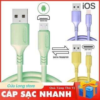 Dây Sạc IPV8 TypeC Micro cáp sạc nhanh samsung 18W Android oppo f9 f3 a7 cute dễ thương giá rẻ