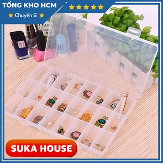 Hộp Đựng Trang Sức 24 Ngăn Có Thể tháo Ráp Các NgănSUKAHOUSE H026