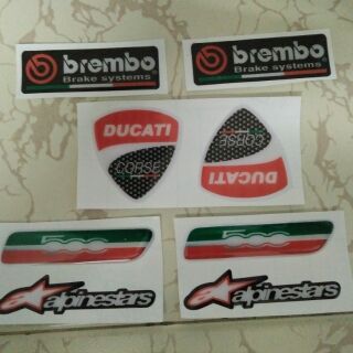 Bộ lô gô chữ nổi trang trí xe máy ducati
