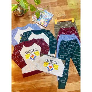 Bộ quần áo thu đông "DOREMON" 7-18kg cho bé trai 1-5 tuổi. Thiết kế đẹp, đáng yêu. Hàng may kỹ.