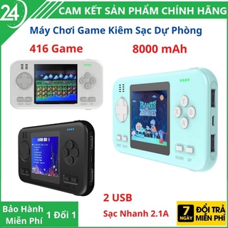 Máy chơi game cầm tay 416 Trò - Máy chơi game cầm tay kiêm sạc dự phòng 8000 mAh