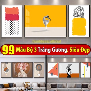 Tranh Treo Tường Bộ 3 Tranh Cô Gái Nghệ Thuật Trang Trí Phòng Khách/ làm việc/ SPa/ Nail Cao Cấp