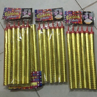 6 cây  Nến phụt trang trí sinh nhật cao 30cm