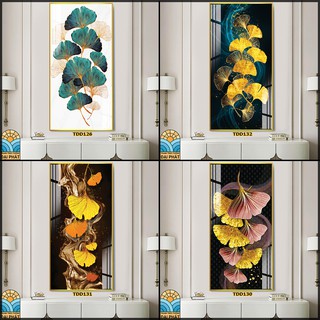 tranh treo tuong lá dọc tráng gương sang trọng sale giá rẻ